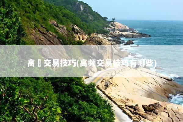 高頻交易技巧(高频交易技巧有哪些)